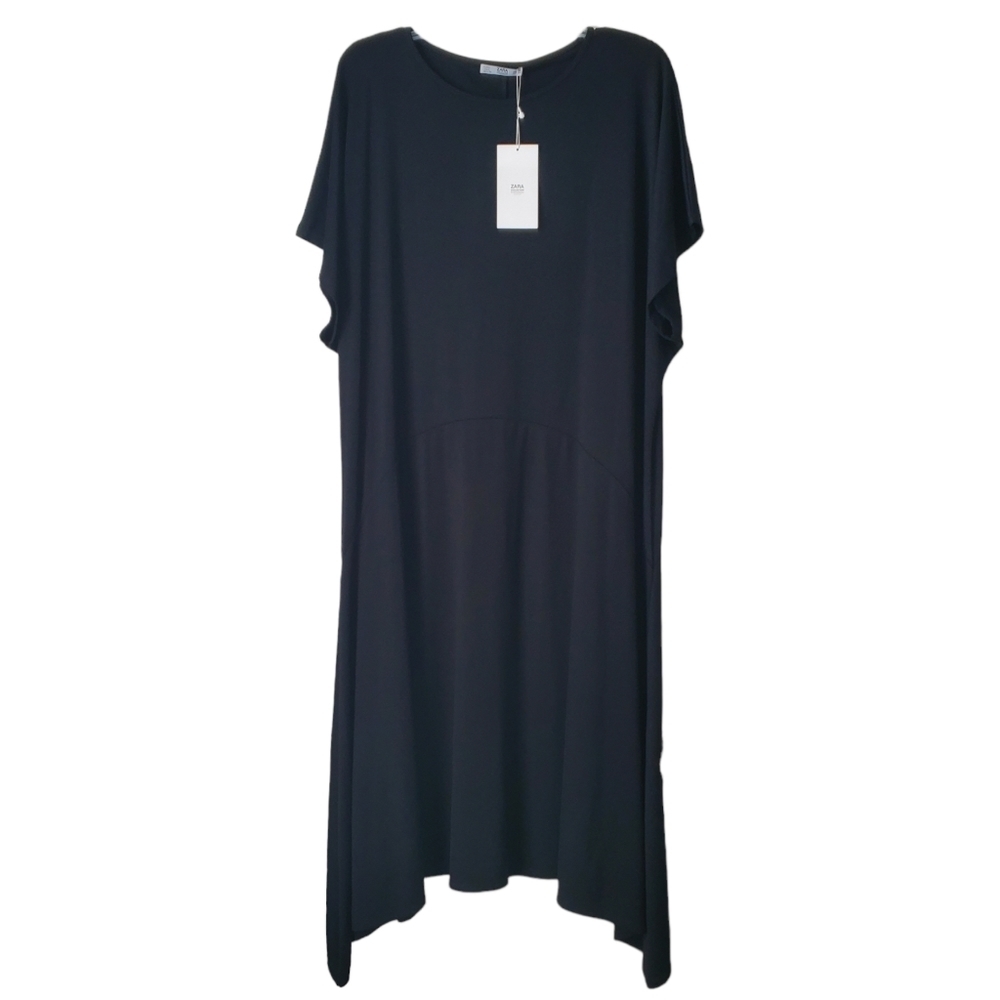 Zara Collection Oversized Lagenlook Black Dress Size L
